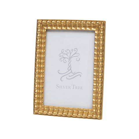 Frame, Pearl bead Gold Finish,5x7 photo