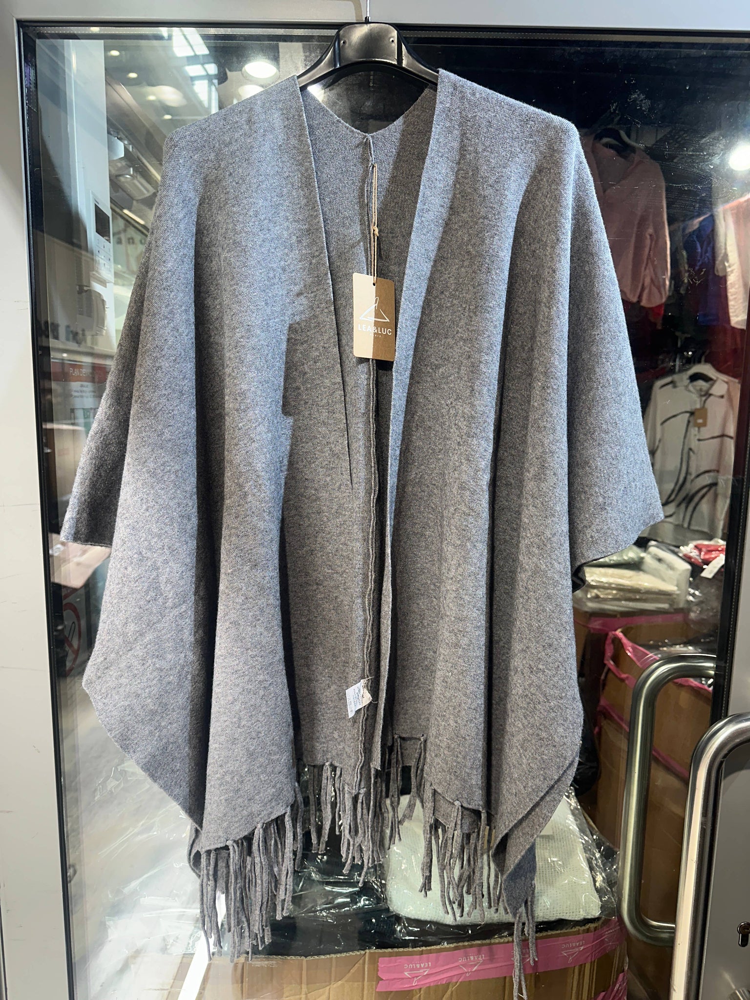 Vest w/ Fringe, Grey