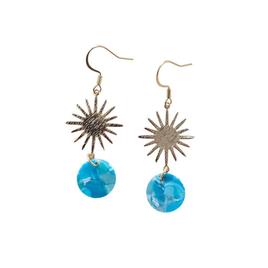 Earrings, Solana - Blue