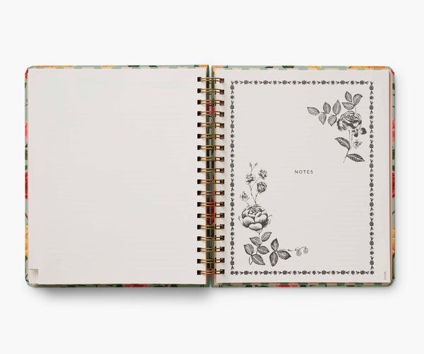 2025 Roses 17-Month Hardcover Spiral Planner