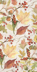 Napkins, Guest, Leaves And Berries