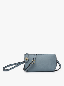 Crossbody/Wristlet w/ Twist Lock Closure: Capri Blue