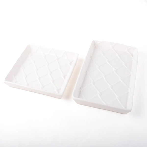 Tray, Guest Towel Tray, White Textured