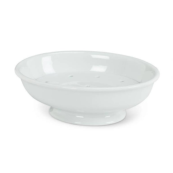 Soap Dish, White W/Strainer