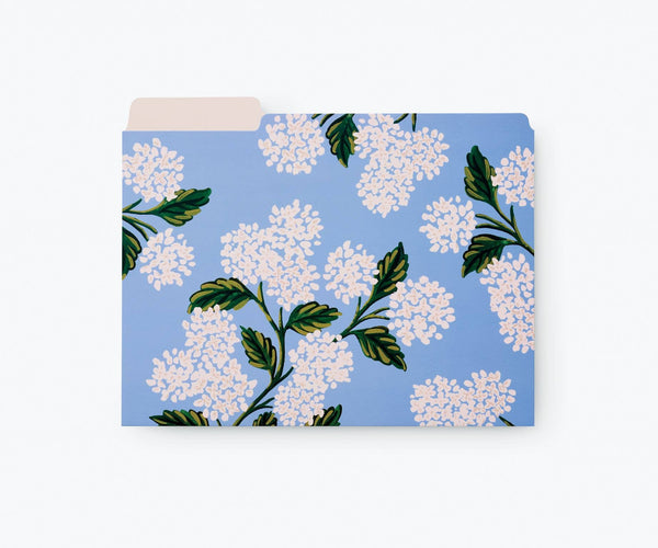 File Folder Set, Hydrangeas