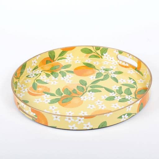 Orange Grove Round Tray