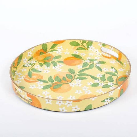 Orange Grove Round Tray