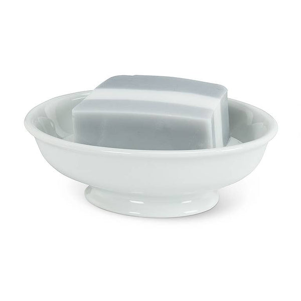 Soap Dish, White W/Strainer