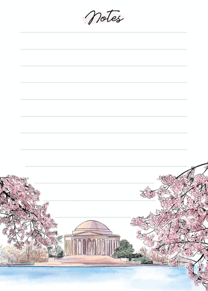 Notepad, Jefferson Memorial Washington DC