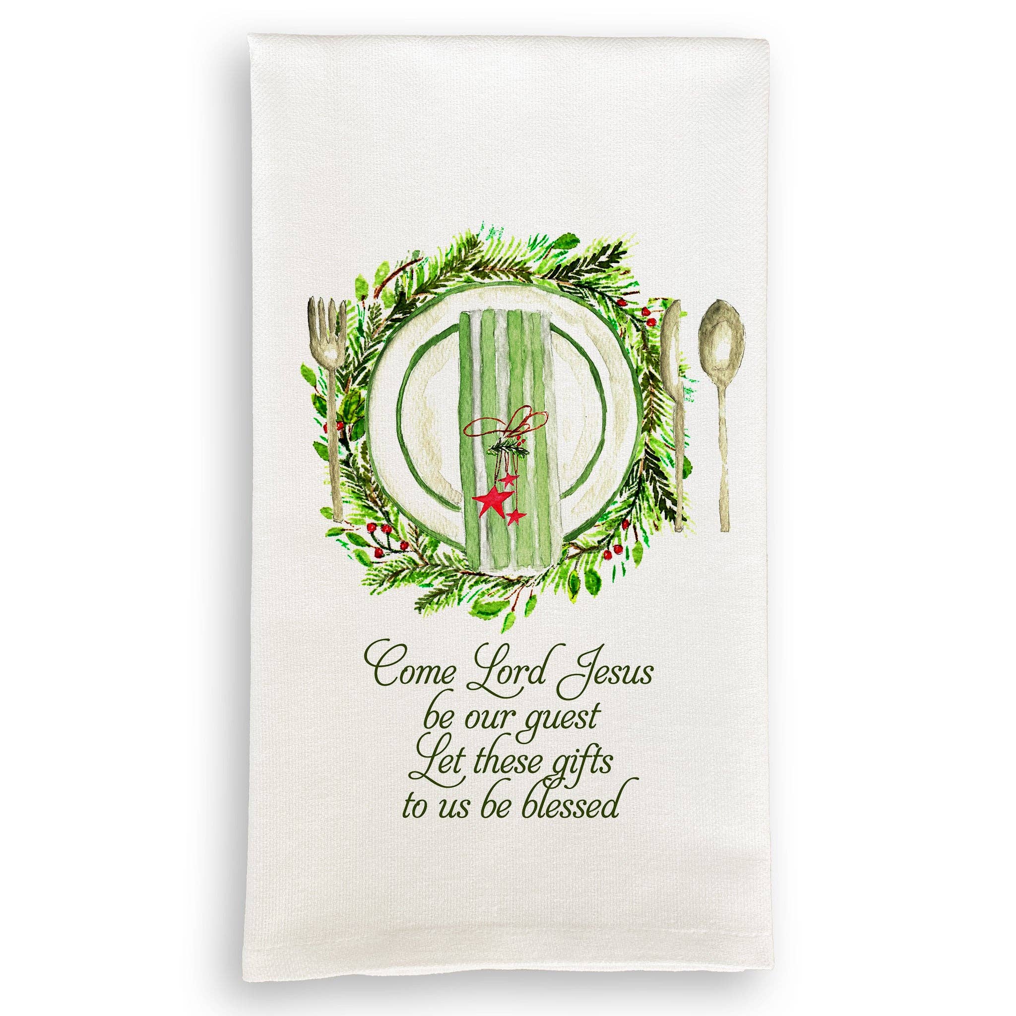 Tea Towel, Christmas Placesetting