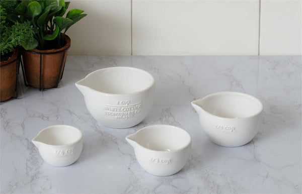 Measuring Cups Set/4, White Cottage