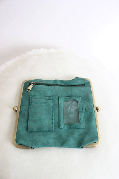 Kiss Lock Clutch: Pearl Emerald