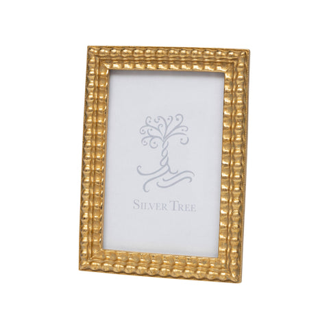 Frame, Pearl bead Gold finish, 4x6 photo