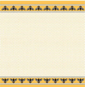 Tea Towel, Bees Honeycomb Jacquard, Made in France