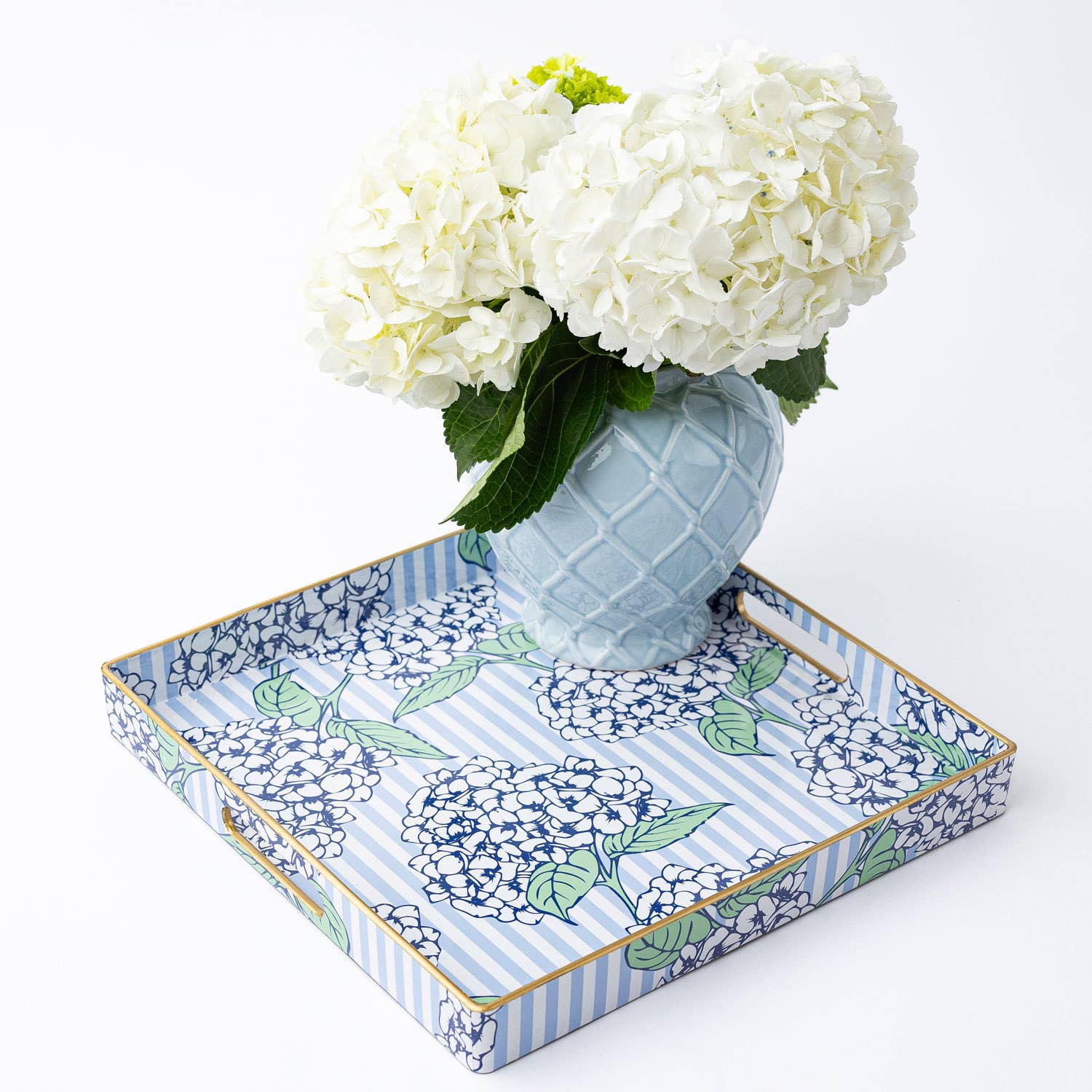 Hydrangea Stem Square Tray