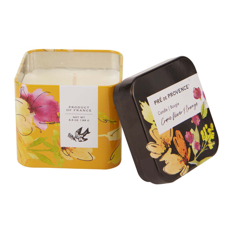 Candle Tin, Le Jardin - Crane Flower & Orange