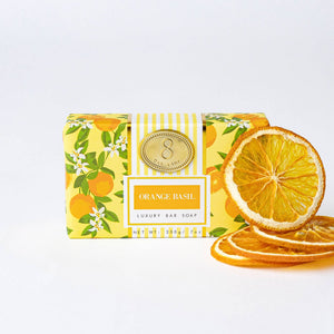 Orange Basil Wrapped Bar Soap