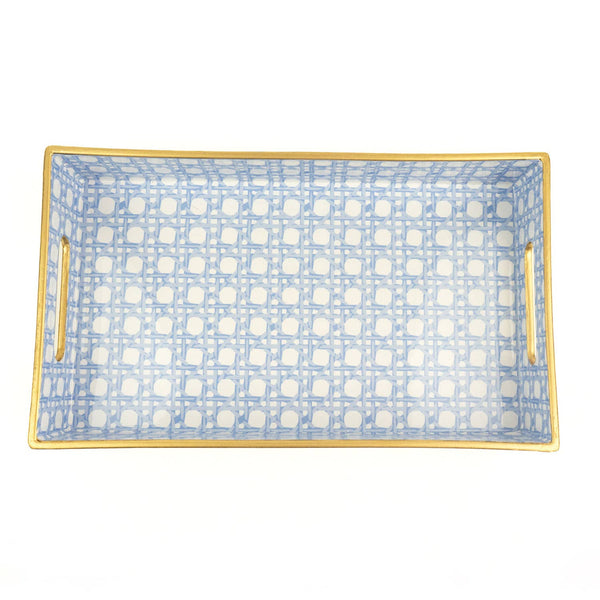 Tray, Blue Cane Vanity