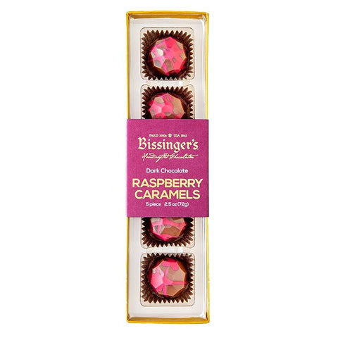 Bissinger's Dark Chocolate Raspberry Caramel - 5 PC