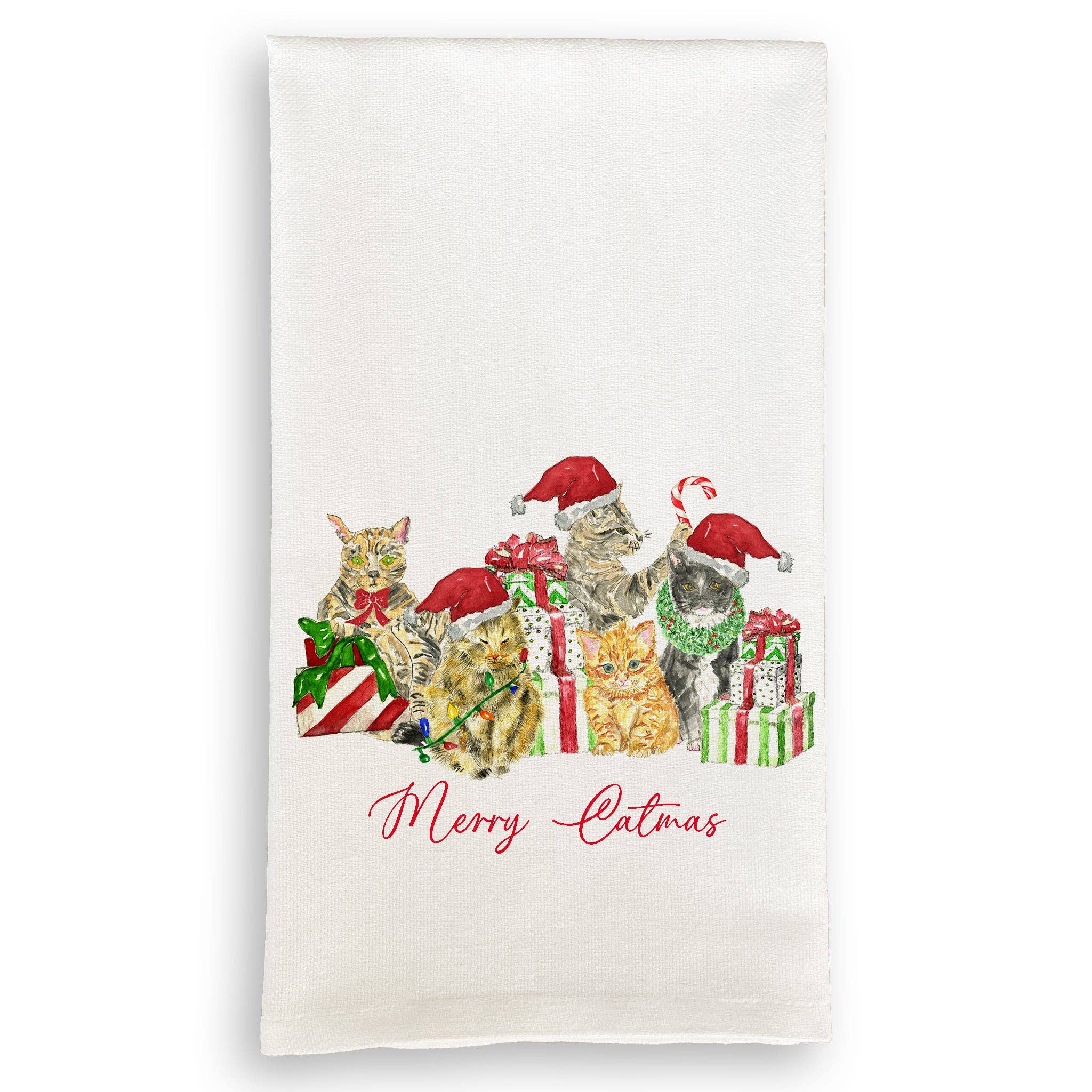 Tea Towel, Christmas Cats