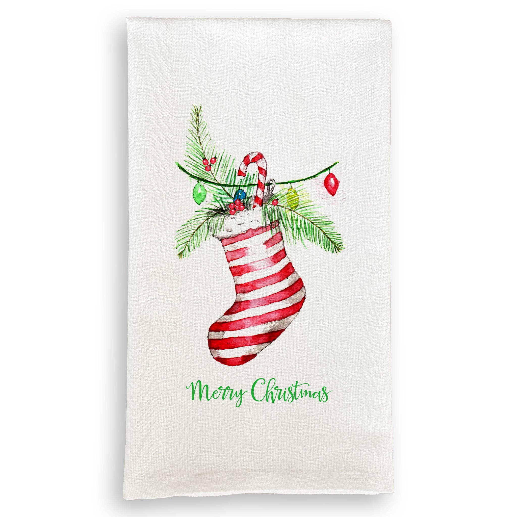 Tea Towel, Stocking, Merry Christmas