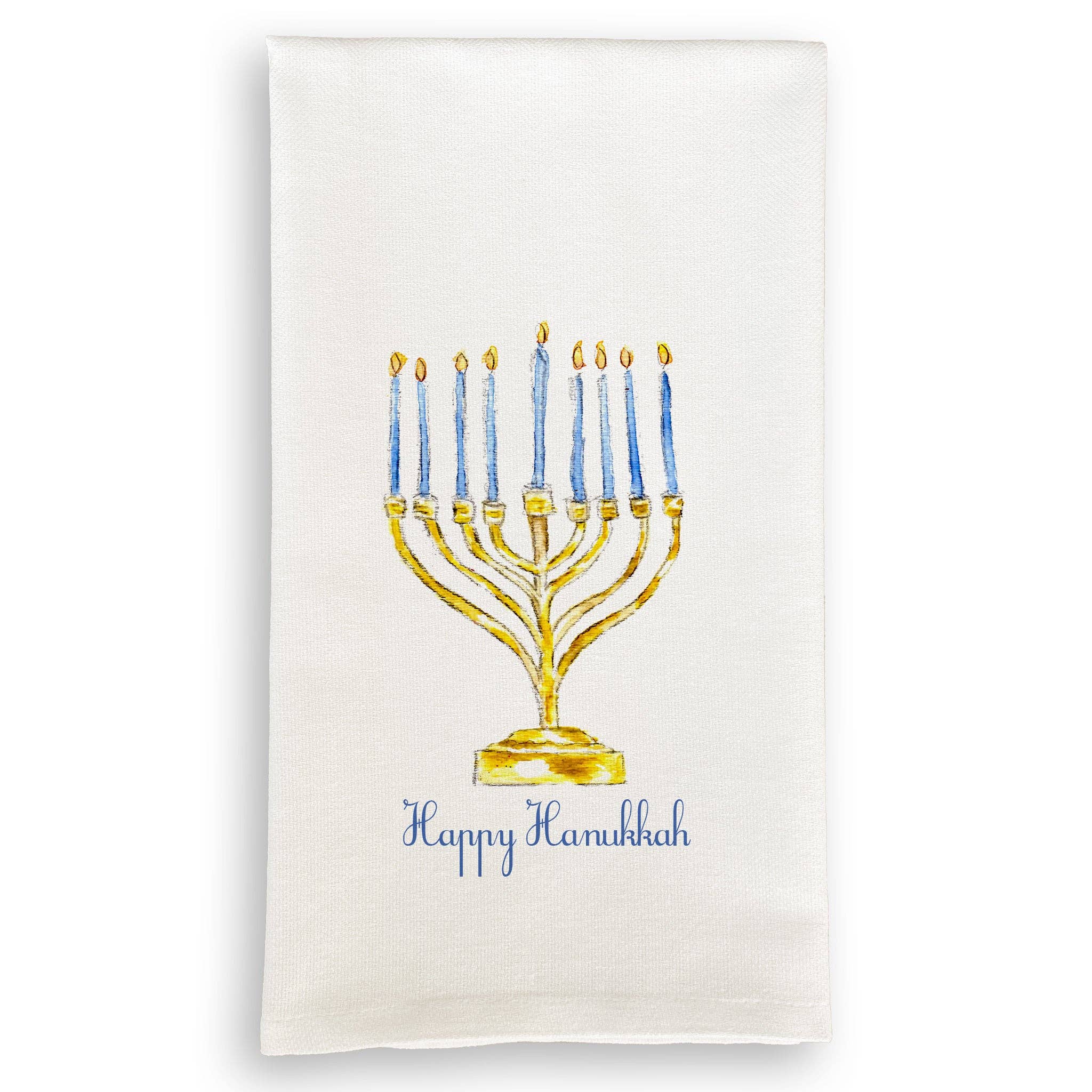 Tea Towel, Menorah with Happy Hanukkah