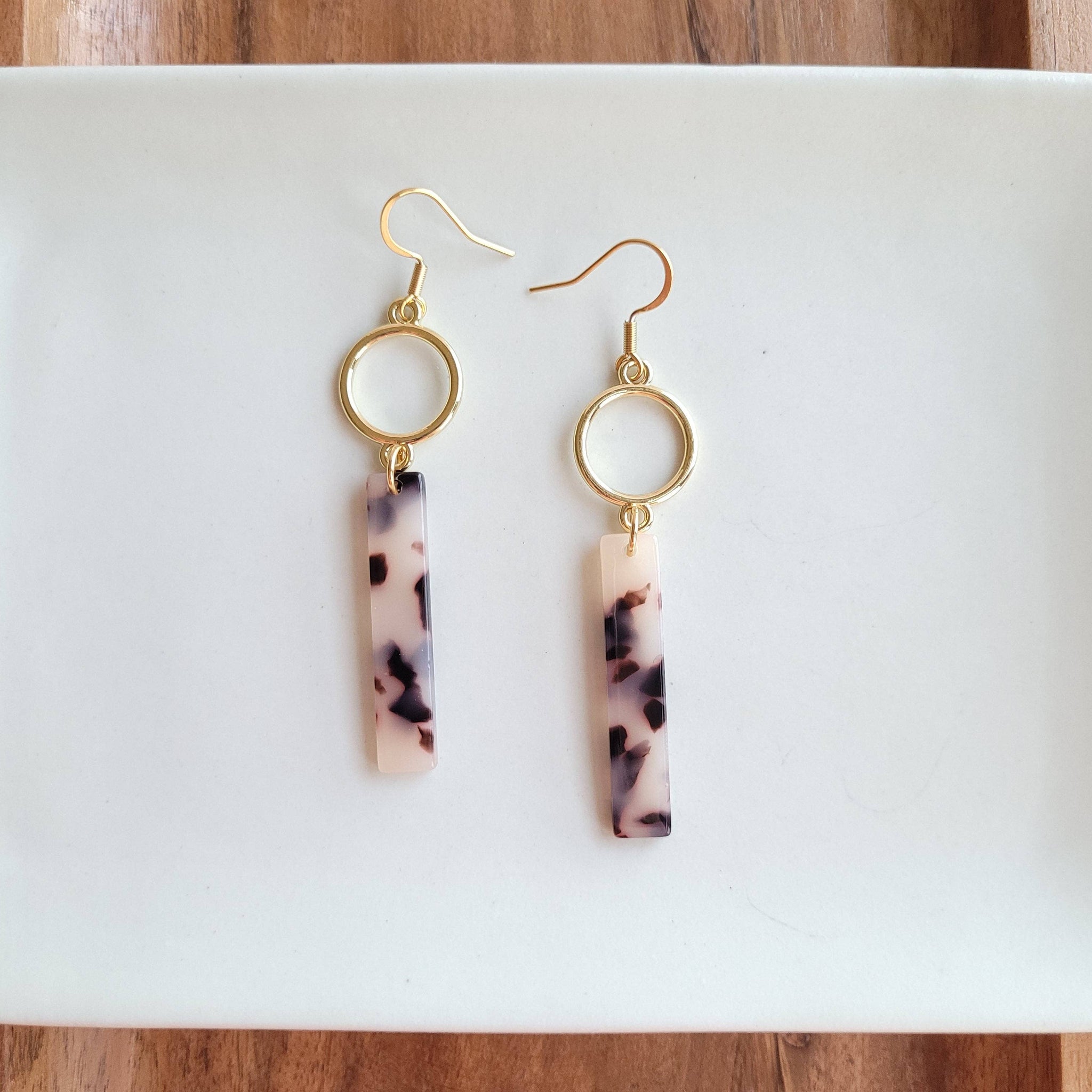 Earrings, Isabella - Blonde Tortoise