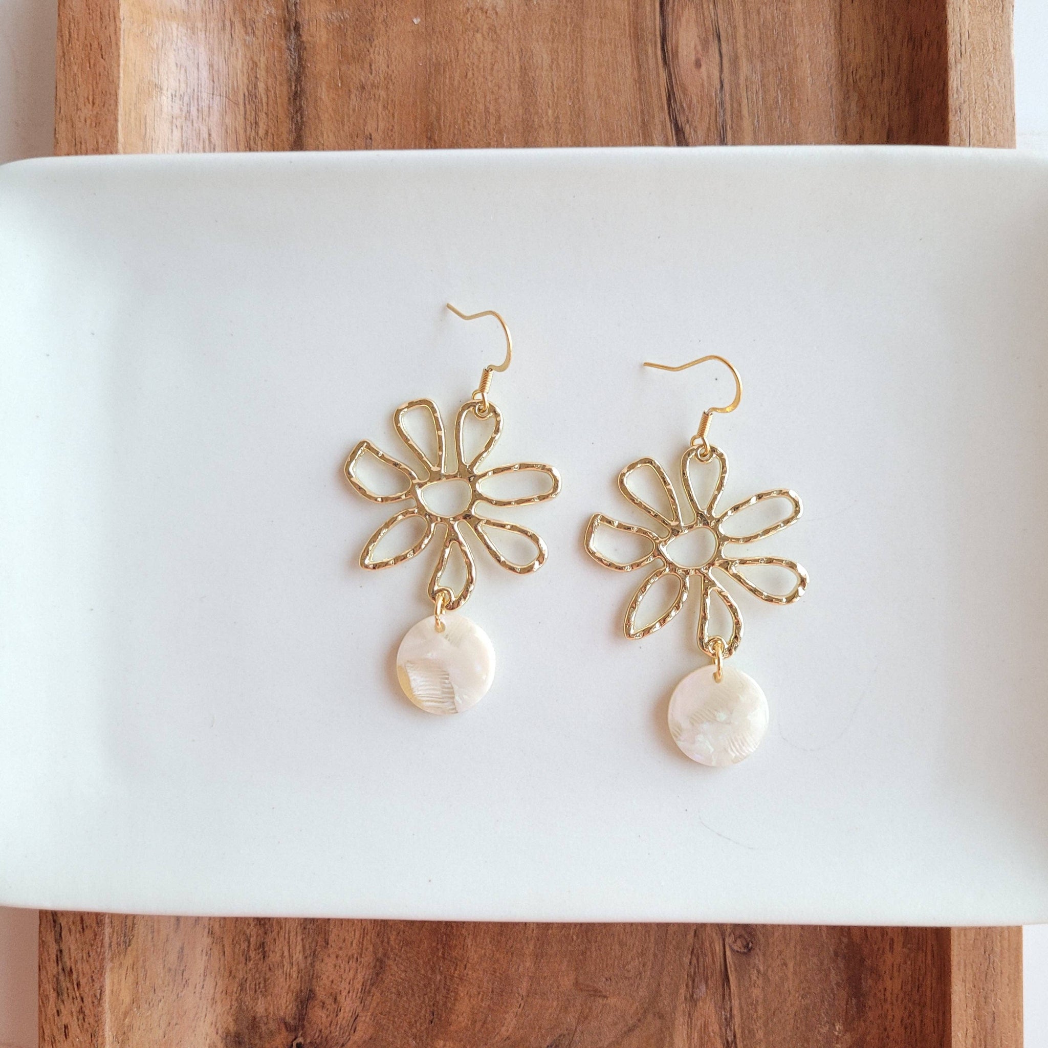 Earrings, Maisy - Cream