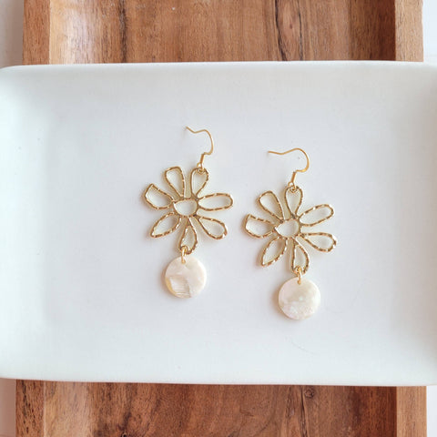 Earrings, Maisy - Cream