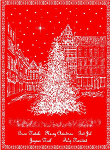 Tea Towel, Jacquard Holiday European Village